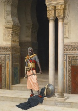Arab Painting - The Palace Guard Ludwig Deutsch Orientalism Araber